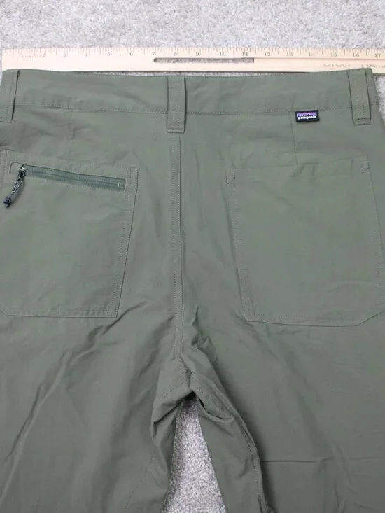 Patagonia Quandary Pants Mens 34x32 Green Cargo Pocket Drawstring Nylon Stretch - Picture 6 of 14